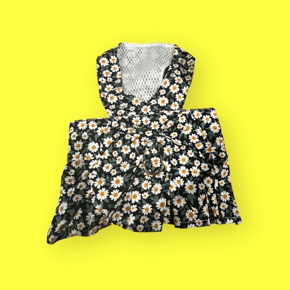 Flowered Dog Dress Harness, Size M - Picture 2 of 8